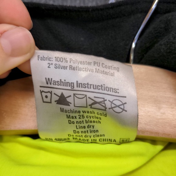 River City Garments Mens Full Zip Jacket Reflective Bright Green Size S Class 3 - Picture 16 of 16